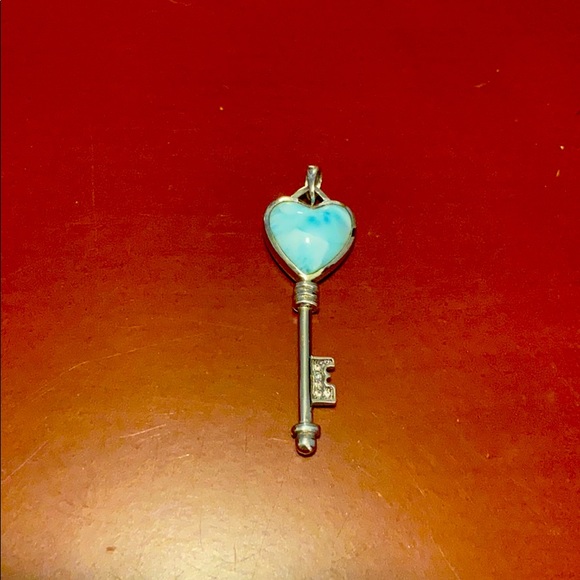 Sterling Silver Larimar Pendant Piece - Picture 1 of 5